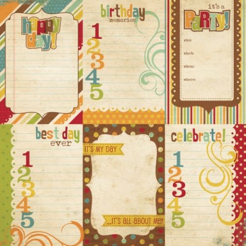 Simple Stories - Happy Day - 4x6 Vertical Journalling Card Elements