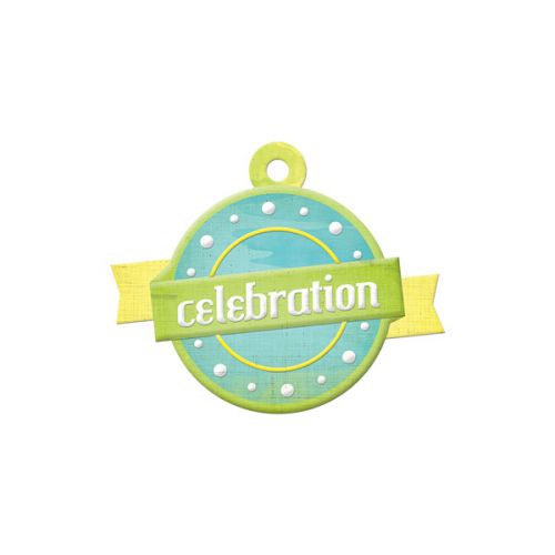 We R Memory Keepers - Feelin' Groovy - Embossed Tag - Celebration