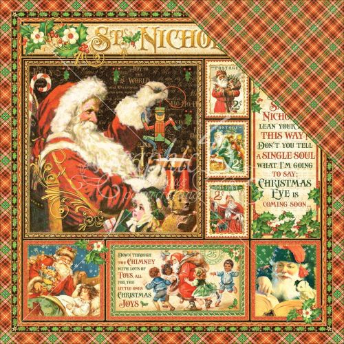 Graphic 45 - St Nicholas Double-Sided Cardstock 12"X12" - St Nicholas