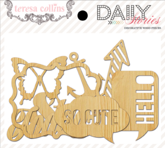 Teresa Collins Designs - Daily Stories - Die Cut Wood