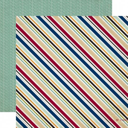 Echo Park Paper Company - Getaway Collection - 12x12" Paper - Travel Stripe