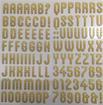 We R Memory Keepers - Harvest Collection - Chipboard Alphabet Stickers ABC - 2 - 12" x 6" Sheets