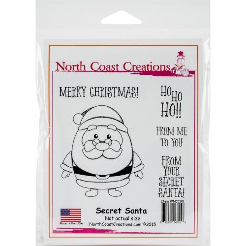 North Coast Creations - Secret Santa - Cling Rubber Stamps 5"X6.75"