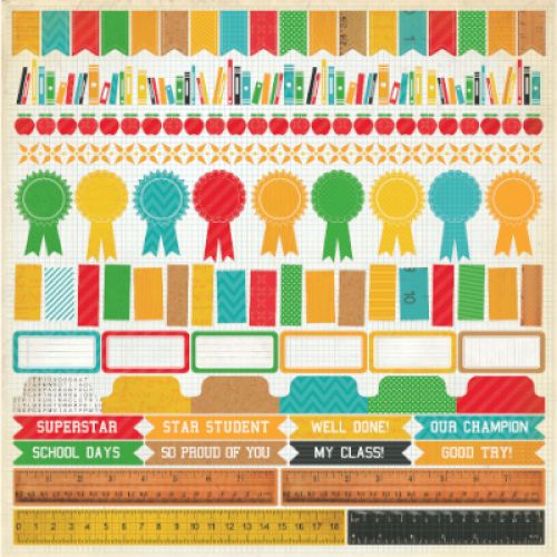 Kaisercraft - Class Act - Cardstock Sticker Sheet 12"X12"