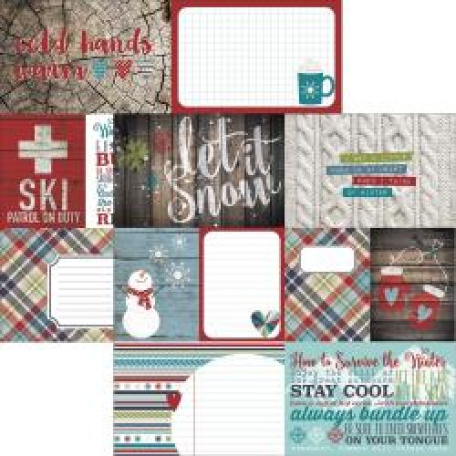 Simple Stories - Snow Patrol - Double-Sided Cardstock 12"X12" - Elements #1