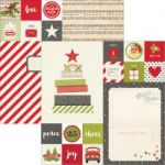 Simple Stories - Claus & Co Double-Sided Elements Cardstock 12"X12" - 2"X2" & 6"X8"