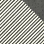 Simple Stories - Claus & Co Double-Sided Cardstock 12"X12" - Charcoal Stripe/Stars Simple Basic