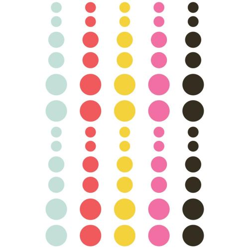 Simple Stories - Emoji Love - Enamel Dots Embellishments 60/Pkg