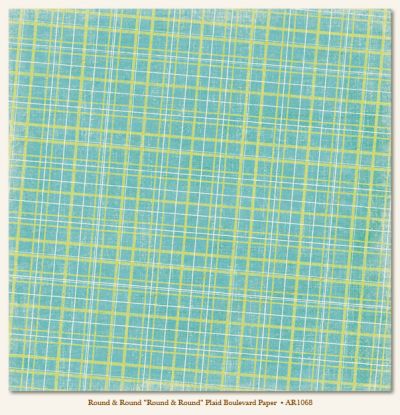 My Minds Eye - Abbey Road - Round and Round Plaid Boulevard Paper