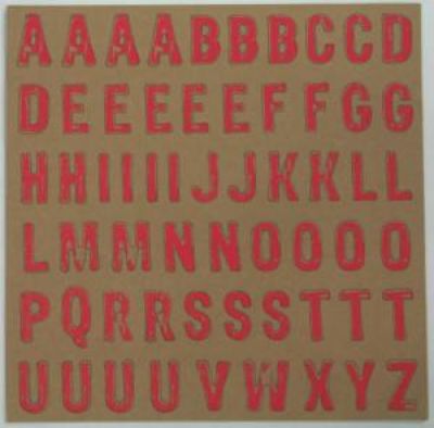 Bella - Chipboard alphabet - hot pink