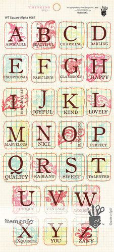 Fancy Pants - Wishful Thinking - WT Square Alpha Sticker Sheet