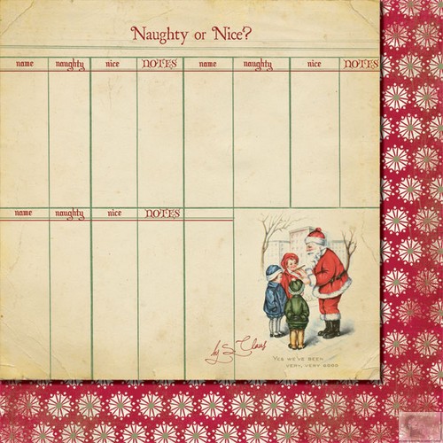 Fancy Pants - Saint Nick Naughty or Nice Paper