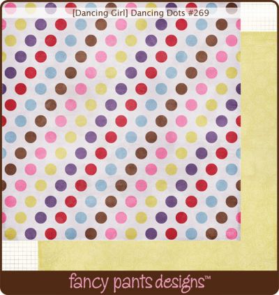 Fancy Pants - Dancing Girl Dancing Dots Paper