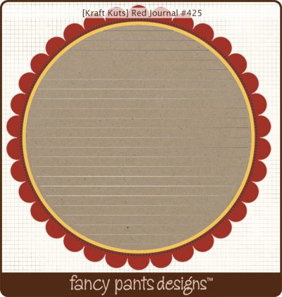 Fancy Pants - Kraft Kuts - Red Journal Die Cut