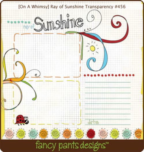 Fancy Pants - On a Whimsy - Ray of Sunshine Transparency