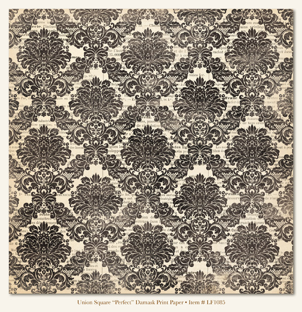 My Minds Eye - Lost & Found - Union Square "Perfect" Damask Print Paper