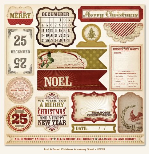 My Minds Eye - Lost and Found Christmas - Accessory Sheet